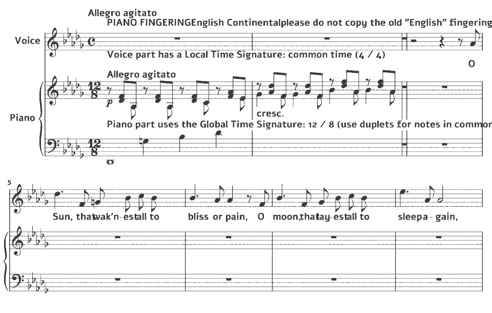 The opening bars of That Wakenest O Sun by Frederick Corder in music notation.
