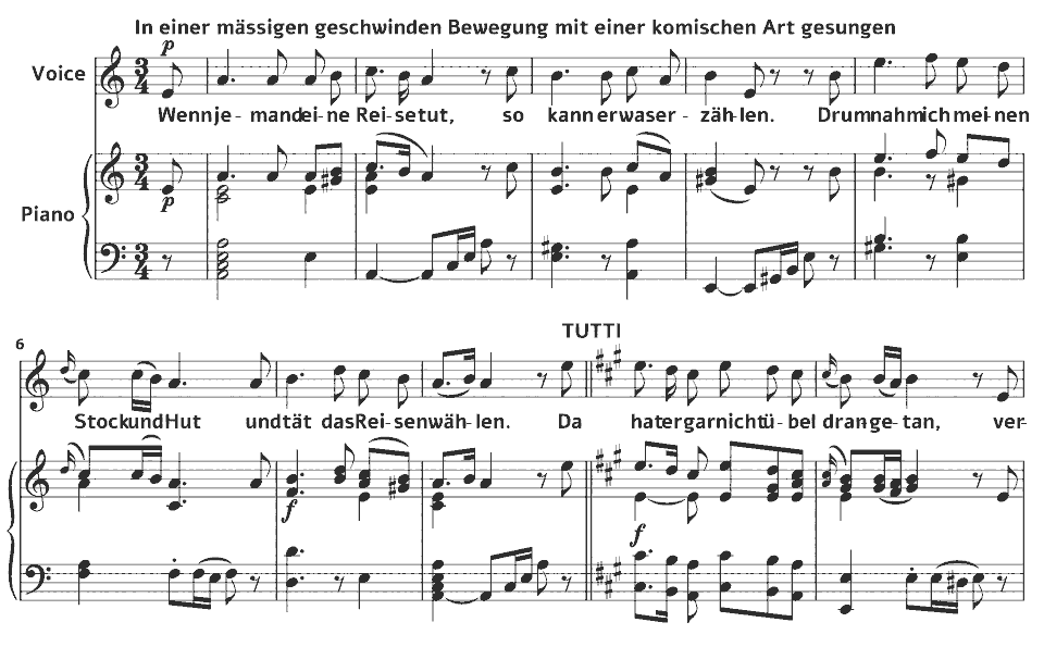 The opening bars of Op.52 Lieder: Urians Reise um die Welt by Ludwig van Beethoven in music notation.