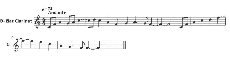 The opening bars of Londonderry Air in music notation.